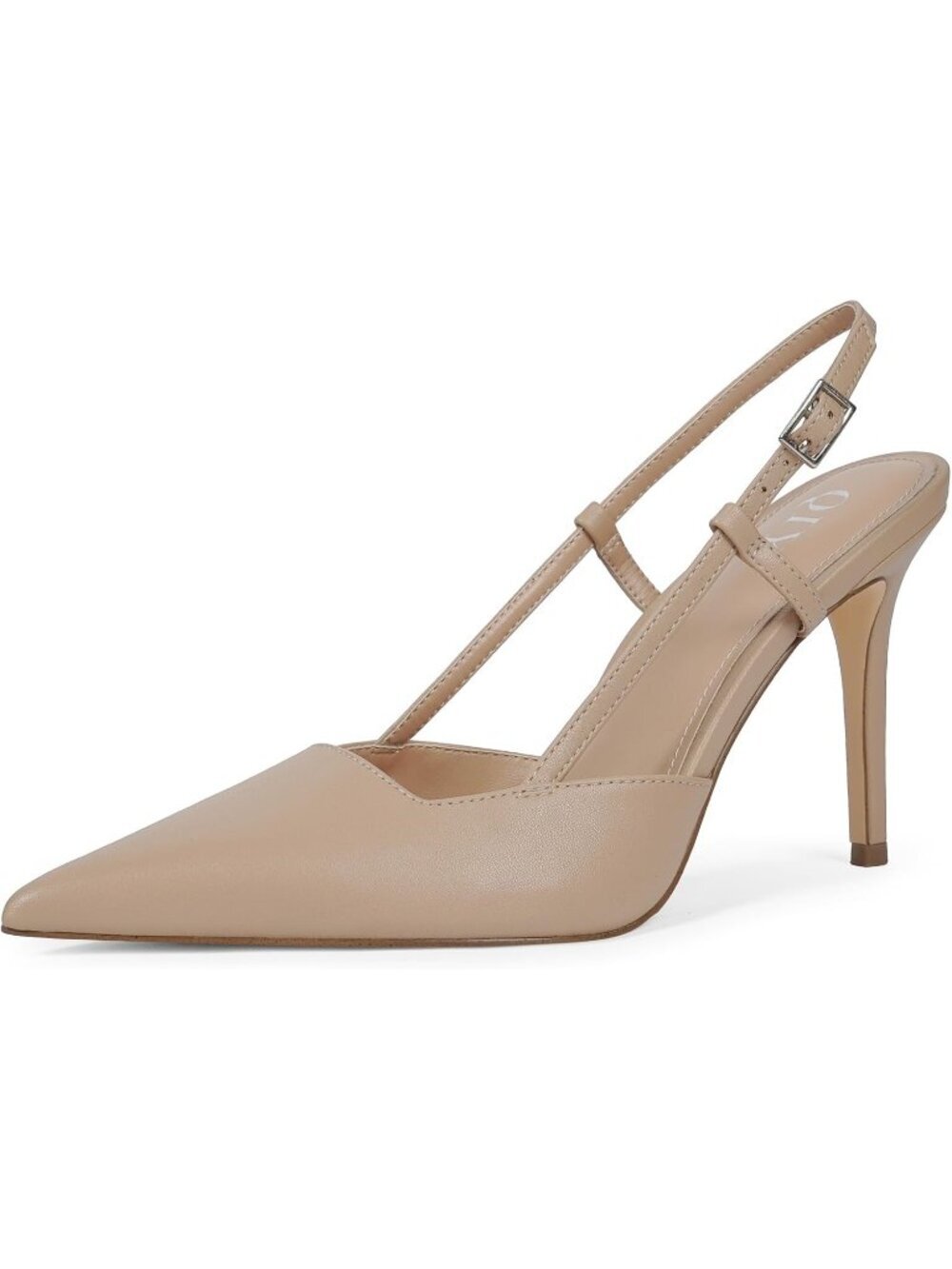 Women's Nude Stiletto Pointed Toe Sleek Slingback High Heel For Weddings Parties